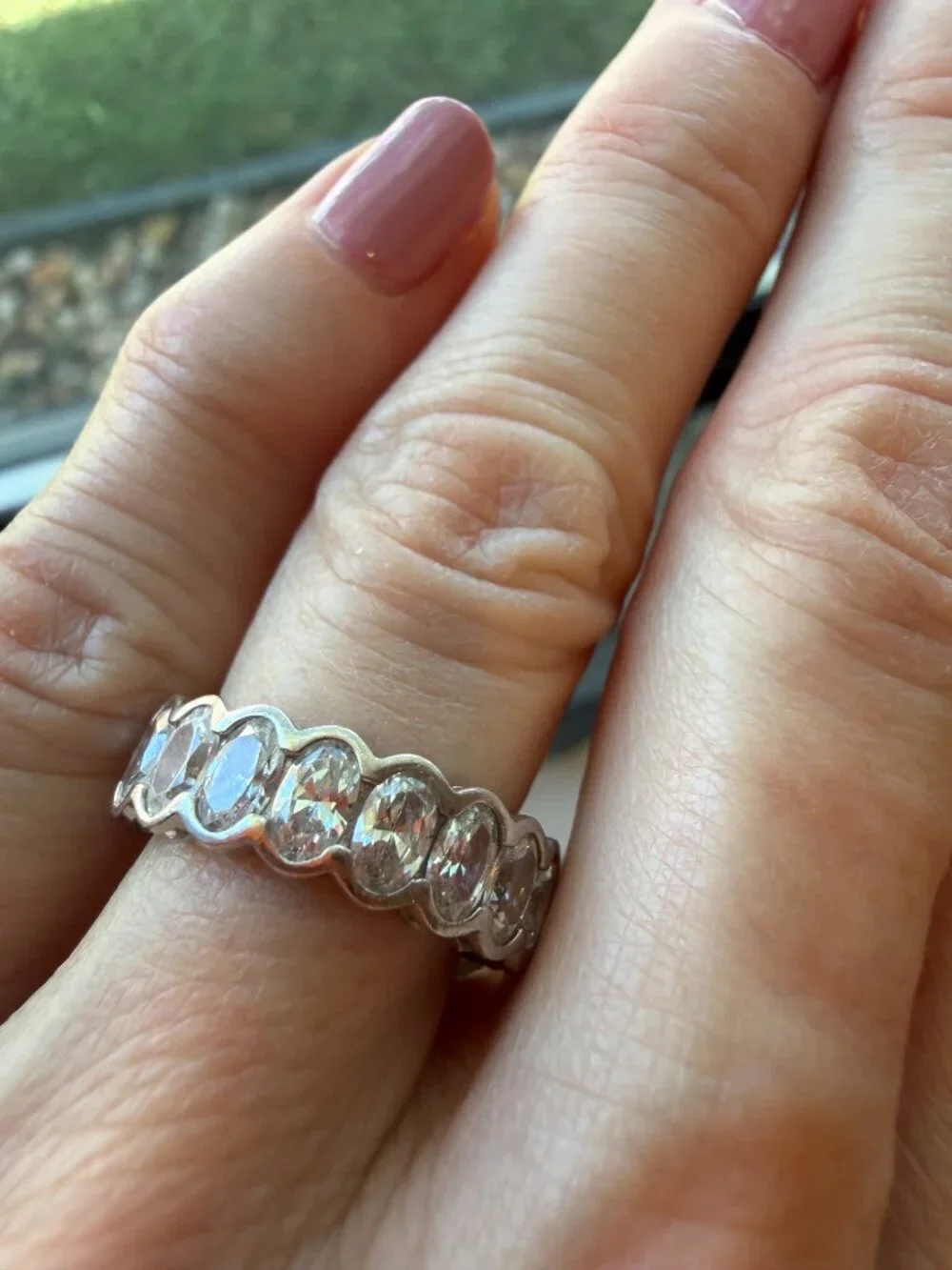 Radiance by Absolute 4.75 ct Sterling Silver Oval Eternity Ring - 5